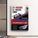 affiche 24h du mans porsche vintage