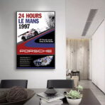 affiche 24h du mans porsche vintage