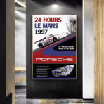 affiche 24h du mans porsche vintage