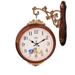 double wall clock vintage