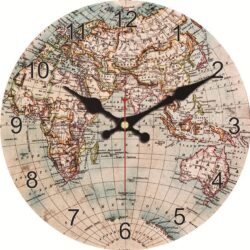 Horloge Vintage <br> Mappemonde