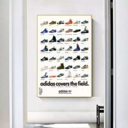 affiche adidas vintage basket
