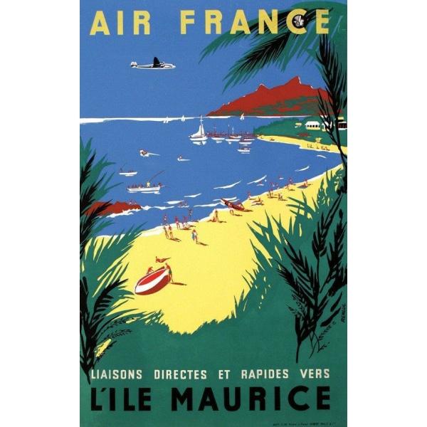 affiche-air-france-ile-maurice poster air france mauritius