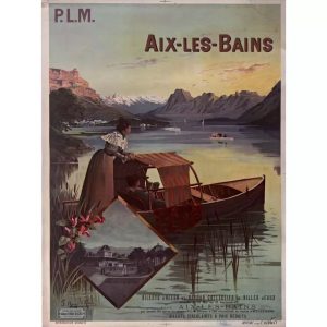 affiche aix les bains vintage