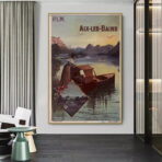 affiche aix les bains vintage