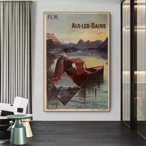 affiche aix les bains vintage