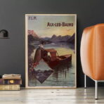 affiche aix les bains vintage