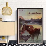 affiche aix les bains vintage