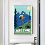 affiche alpe d'huez design vintage