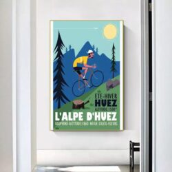 affiche alpe d'huez design vintage