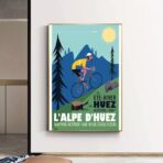 affiche alpe d'huez design vintage
