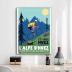 affiche alpe d'huez design vintage