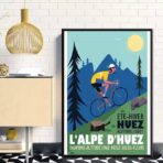affiche alpe d'huez design vintage