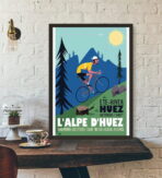 affiche alpe d'huez design vintage