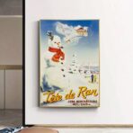 affiche alpes jura ski vintage