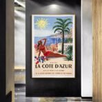 affiche alpes provence cote d'azur vintage