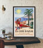 affiche alpes provence cote d'azur vintage