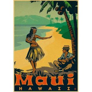 affiche ancienne hawaii