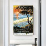 affiche ancienne le touquet paris plage