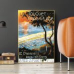 affiche ancienne le touquet paris plage