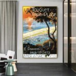 affiche ancienne le touquet paris plage