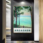 affiche arcachon vintage