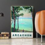 affiche arcachon vintage