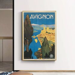 affiche avignon vintage