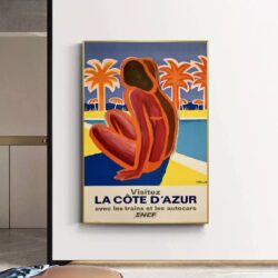 affiche azur vintage