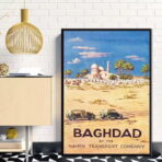affiche bagdad haifa vintage