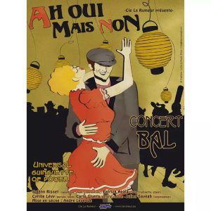 affiche bal dansant vintage