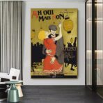 affiche bal dansant vintage