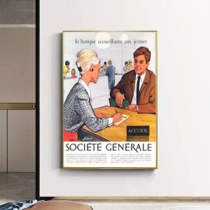 affiche banque vintage