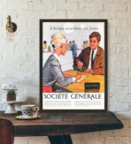 affiche banque vintage