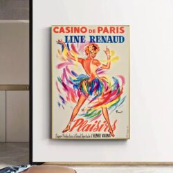affiche bar casino sexy vintage
