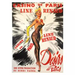 affiche bar casino vintage