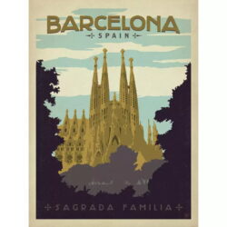 affiche barcelone vintage