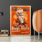 affiche baseball vintage