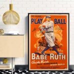 affiche baseball vintage