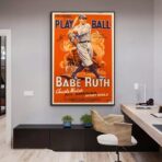 affiche baseball vintage