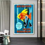 affiche bassin d'arcachon vintage