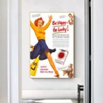 affiche be happy go lucky vintage