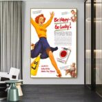 affiche be happy go lucky vintage