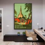 affiche birmanie vintage