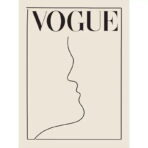affiche blanche vintage