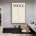 affiche blanche vintage