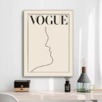 affiche blanche vintage