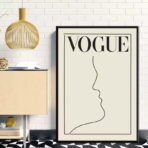 affiche blanche vintage