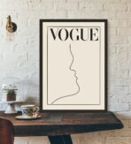 affiche blanche vintage