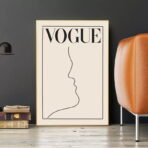 affiche blanche vintage
